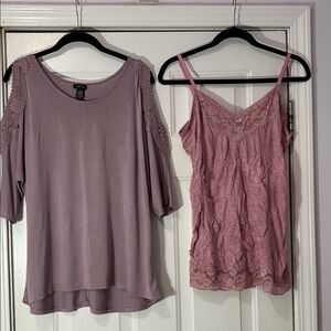 (2) top pink bundle Size XL